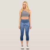 Leggings Capri Motif coque.04.w Bleu BG (Recto)