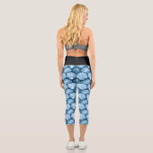 Leggings Capri Motif Coquillage de Mer Bleu (Verso)