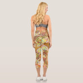 Leggings Capri Motif Cute Cupcake, Motif Arrière - plan Cupcake (Verso)