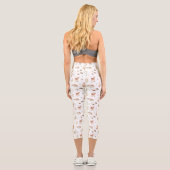 Leggings Capri Motif d'amis animaux de bois mignon (Verso)