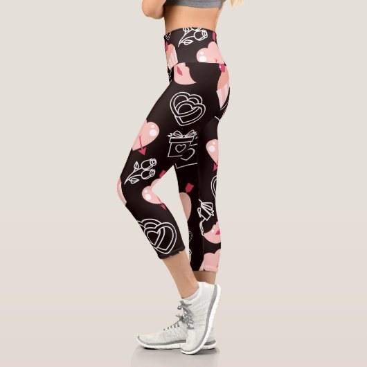 Leggings Capri Motif d'amour (Gauche)