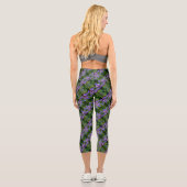 Leggings Capri Motif d'art Abstrait de l'Iris violet (Verso)