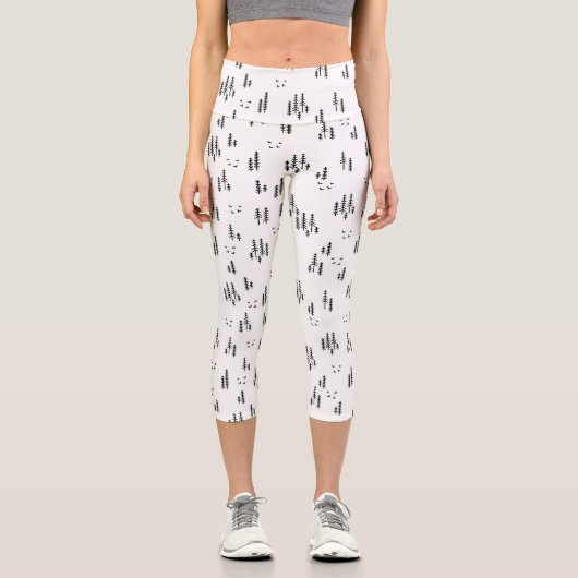 Leggings Capri Motif d'art de Forest Line (Recto)