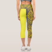 Leggings Capri motif d'art géométrique abstrait (Verso)
