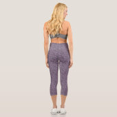 Leggings Capri Motif d'art Pale Purple Fern (Verso)