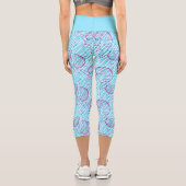 Leggings Capri Motif de baleine bleue (Verso)
