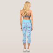 Leggings Capri Motif de baleine bleue (Verso)
