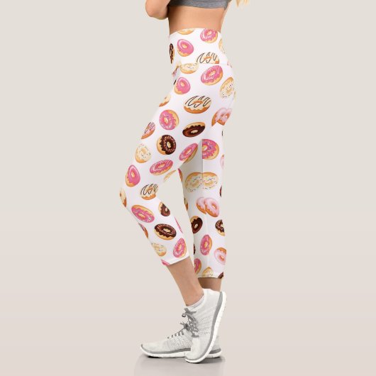 Leggings Capri Motif de beigne douce (Gauche)