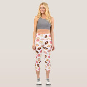 Leggings Capri Motif de beigne douce (Recto)