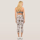 Leggings Capri Motif de beignes, beignets de chocolat, beignets d (Verso)