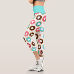 Leggings Capri Motif de beignets mignons et assortés