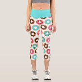 Leggings Capri Motif de beignets mignons et assortés (Recto)