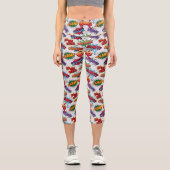 Leggings Capri Motif de bulle Superhero (Recto)