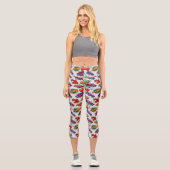 Leggings Capri Motif de bulle Superhero (Recto)