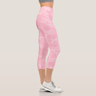 Leggings Capri Motif de camouflage classique Pastel Pink clair