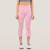 Leggings Capri Motif de camouflage classique Pastel Pink clair (Recto)