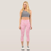 Leggings Capri Motif de camouflage classique Pastel Pink clair (Recto)
