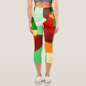 Leggings Capri Motif de cercles abstraits (Verso)