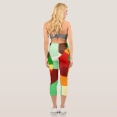 Leggings Capri Motif de cercles abstraits (Verso)
