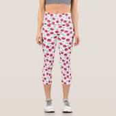 Leggings Capri Motif de cerise aquarelle (Recto)