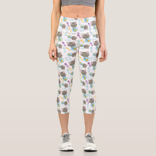 Leggings Capri Motif De Chats, Chats Mignons, Chatons, Poisson
