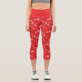 Leggings Capri Motif de chats de Noël mignons – Conception festiv (Recto)