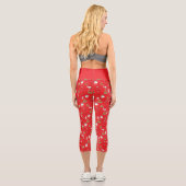 Leggings Capri Motif de chats de Noël mignons – Conception festiv (Verso)