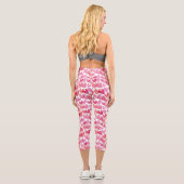 Leggings Capri Motif de coeur aquarelle (Verso)