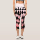Leggings Capri Motif de coeur rose et noir Gradient Girly (Verso)
