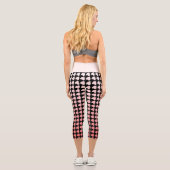Leggings Capri Motif de coeur rose et noir Gradient Girly (Verso)