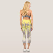 Leggings Capri Motif de coeur tendance jaune et gris (Verso)