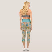Leggings Capri motif de coquillage carrelé (Verso)