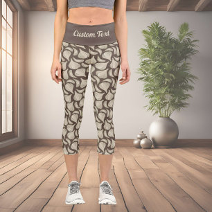 Leggings Capri Motif de coupe d'ail