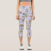 Leggings Capri Motif de dessin coloré AMIENDS™ (Recto)