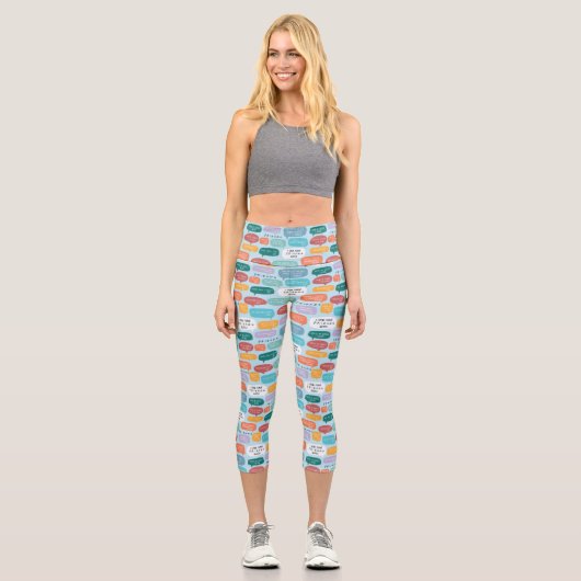 Leggings Capri Motif de devis AMIS™ (Recto)
