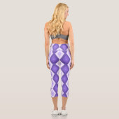 Leggings Capri Motif de diamant violet (Verso)