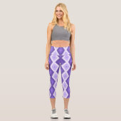 Leggings Capri Motif de diamant violet (Recto)