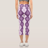 Leggings Capri Motif de diamant violet (Verso)