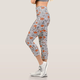 Leggings Capri Motif de doodle pour les enfants mignons Halloween