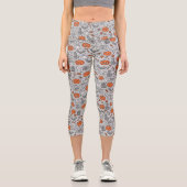 Leggings Capri Motif de doodle pour les enfants mignons Halloween (Recto)