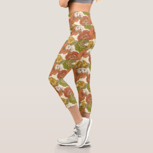 Leggings Capri Motif de fleurs du jardin