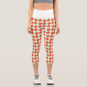 Leggings Capri motif de fraise Abstrait (Recto)