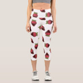 Leggings Capri Motif de fraises couvertes de chocolat (Recto)