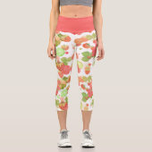Leggings Capri Motif de framboises (Recto)