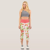 Leggings Capri Motif de framboises (Recto)