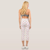 Leggings Capri Motif de fruits aux cerises rouges mignons (Verso)