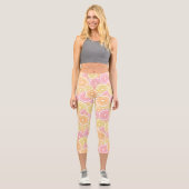 Leggings Capri Motif de fruits d'agrumes tropicaux (Recto)