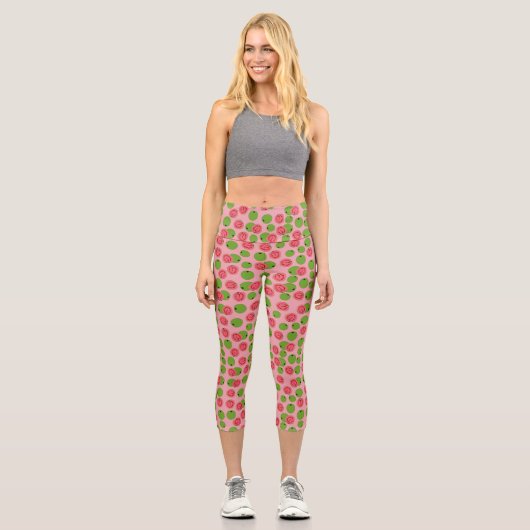 Leggings Capri Motif de fruits de goyave (Recto)