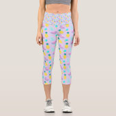 Leggings Capri Motif de fruits étonnant (Recto)