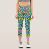 Leggings Capri Motif de la fête pétale Capris haut taille (Recto)